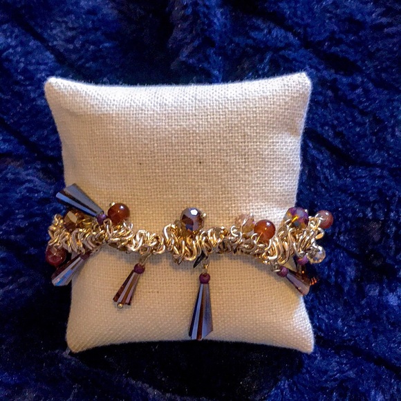 Gold Stretch bracelet with beads - Picture 1 of 3